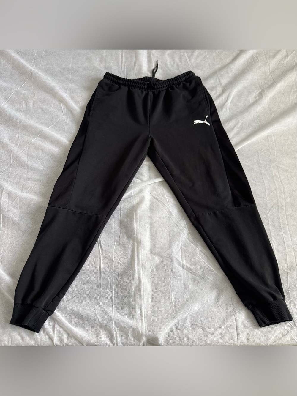 Puma Black Men's Jogger Sweatpants with White Logo